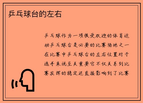 乒乓球台的左右
